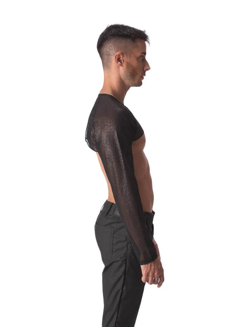 BARCODE Berlin Chaka Mesh Crop Top: SIZES XL - Image 4