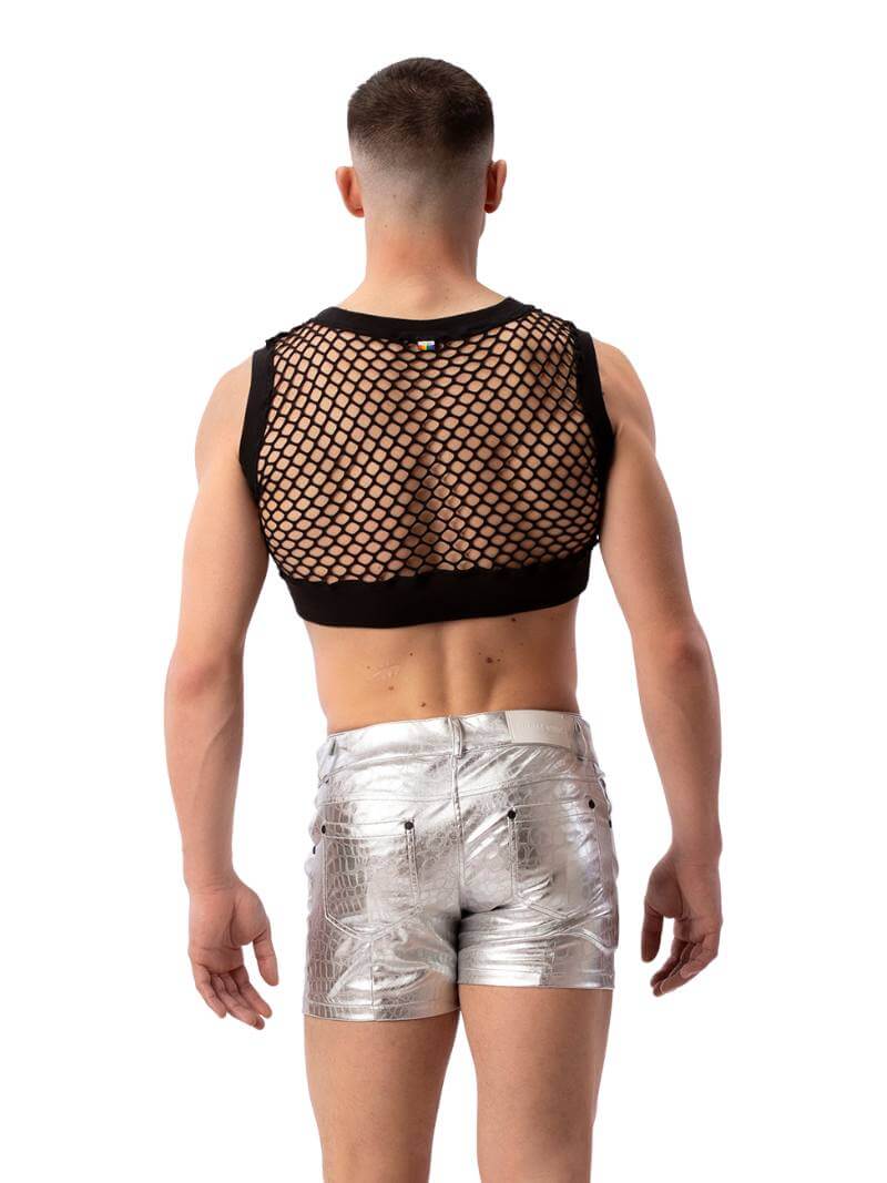 BARCODE Berlin Planet Silver Foiled Party Short - SIZE LARGE, XL - Image 2