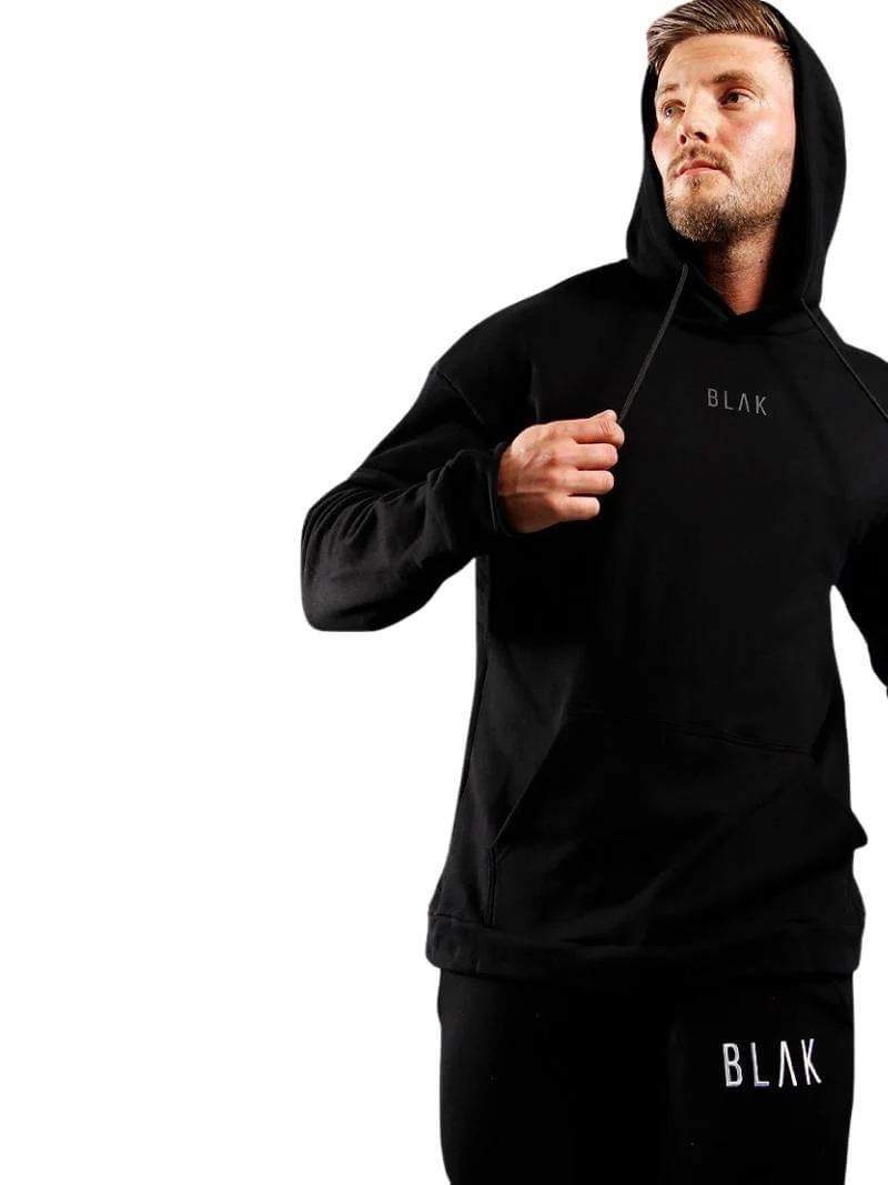 BLAK Oversized Hoodie, Small Black Logo - Image 3