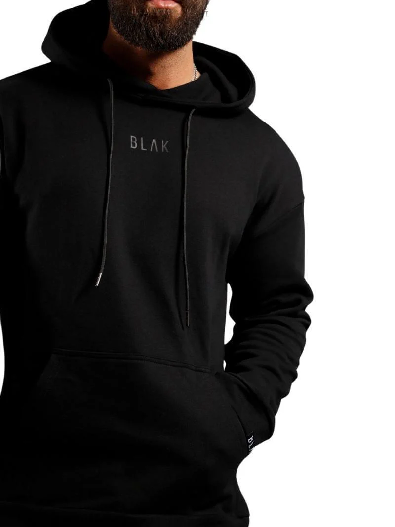 BLAK Oversized Hoodie, Small Black Logo - Image 4