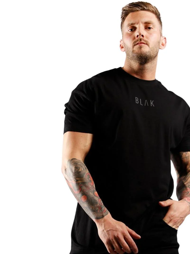 BLAK Oversized Large Logo Cotton T-Shirt - Image 3