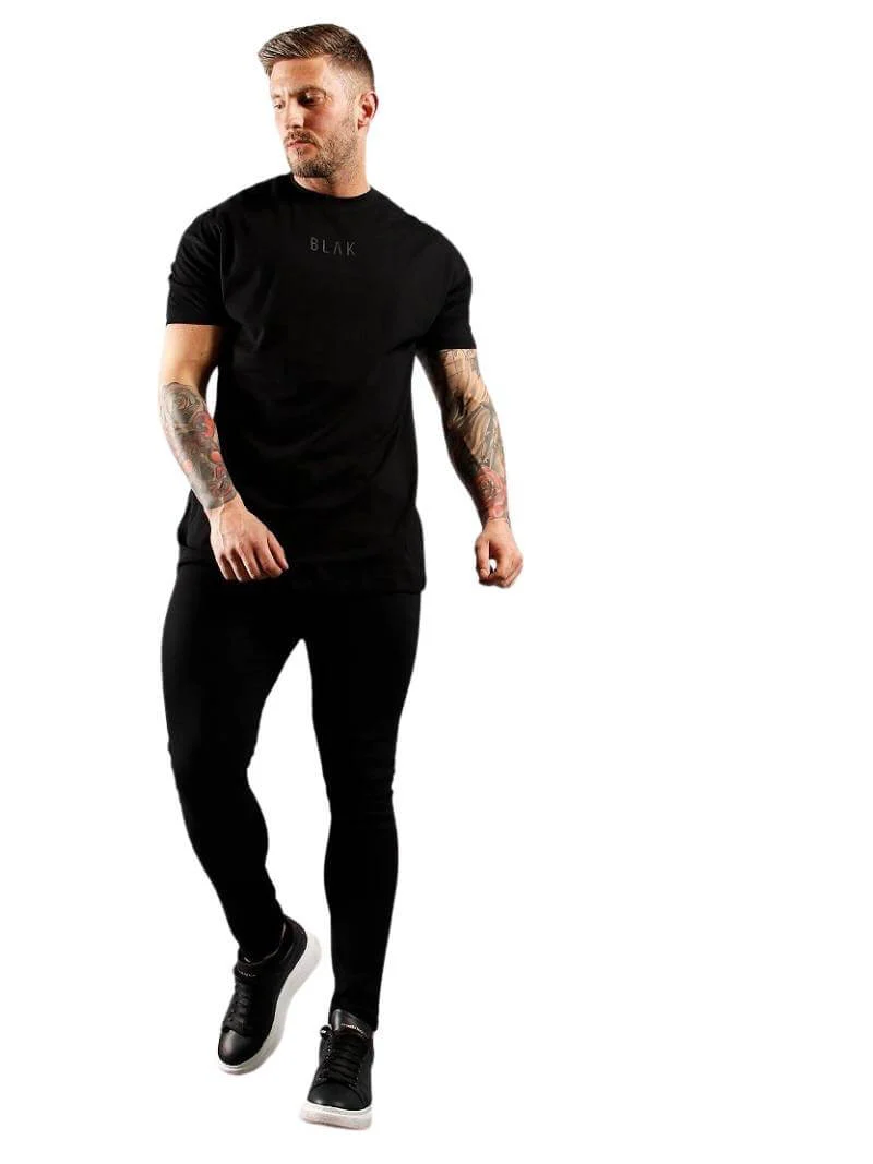 BLAK Oversized Large Logo Cotton T-Shirt - Image 4