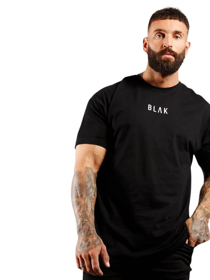BLAK Oversized Large Logo Cotton T-Shirt - Image 9