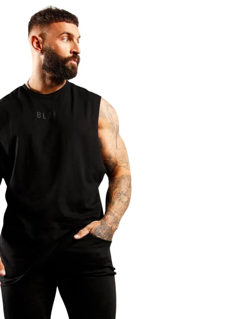 BLAK Oversized Cotton Tank Top - Image 9