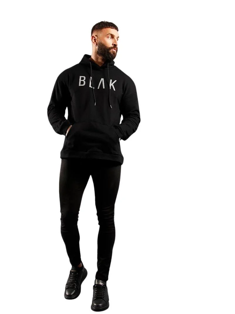 BLAK Reflective Logo Oversized Hoodie - Image 4