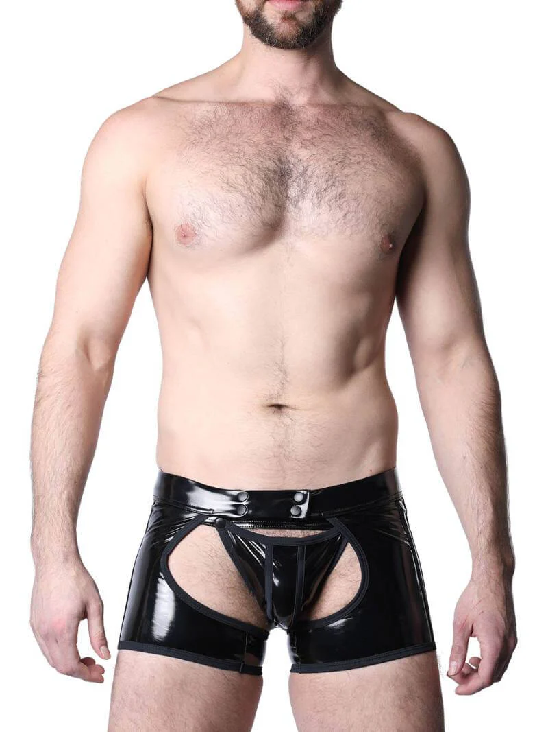 CellBlock13 Iron Grip Latex-Look Trunk Chaps