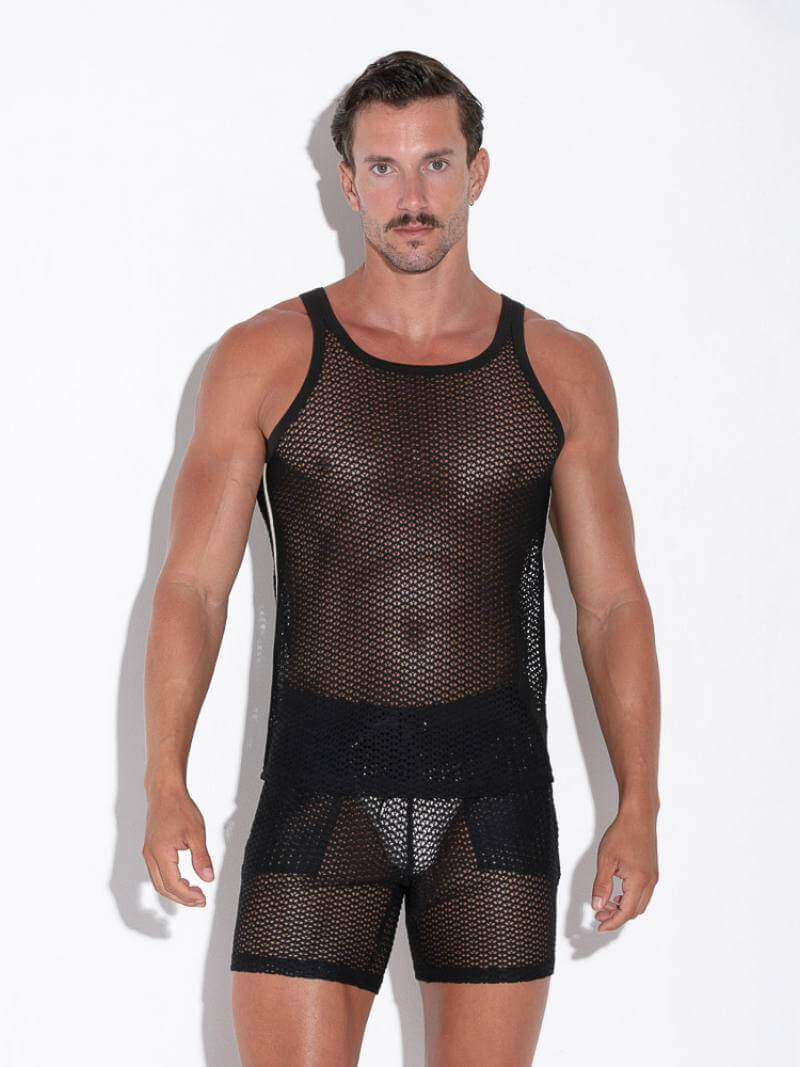 CODE22 Openwork Vest: Jacquard Pattern, Racerback - Image 3