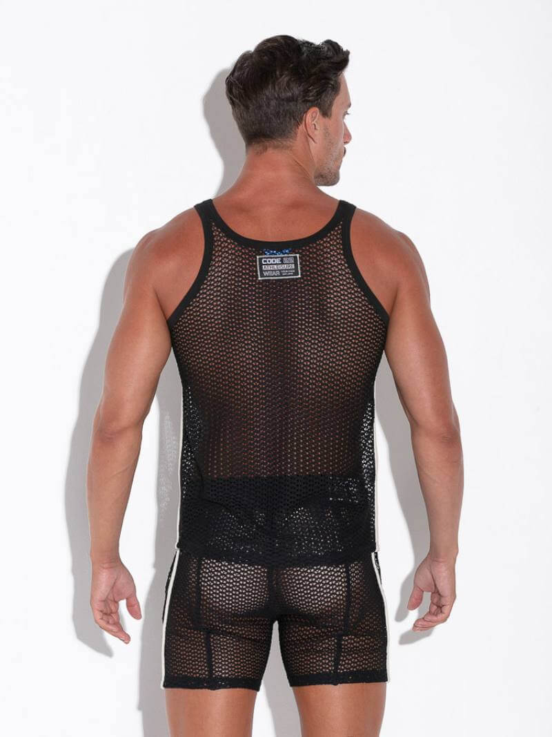 CODE22 Openwork Vest: Jacquard Pattern, Racerback - Image 9