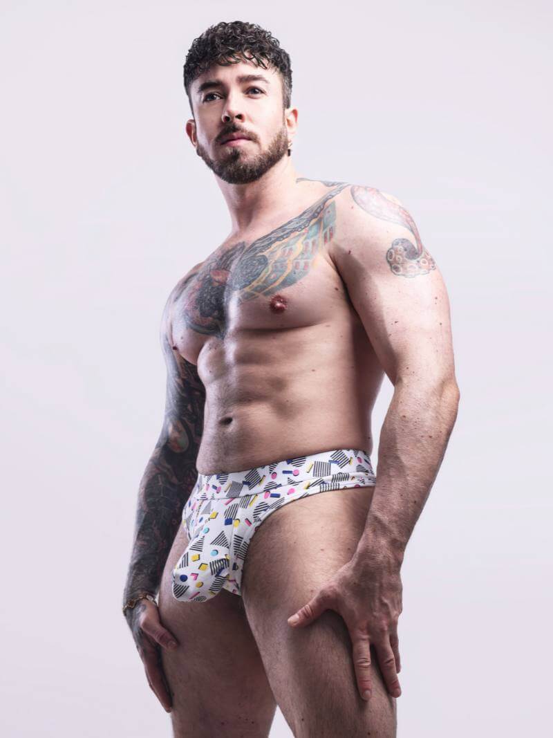 SUKREW Bounce Poppin Long Pouch Thong – Men's Enhancing Cotton Underwear - Image 3