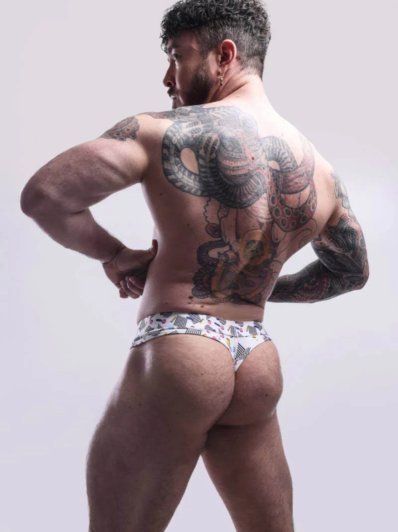 SUKREW Bounce Poppin Long Pouch Thong – Men's Enhancing Cotton Underwear - Image 4