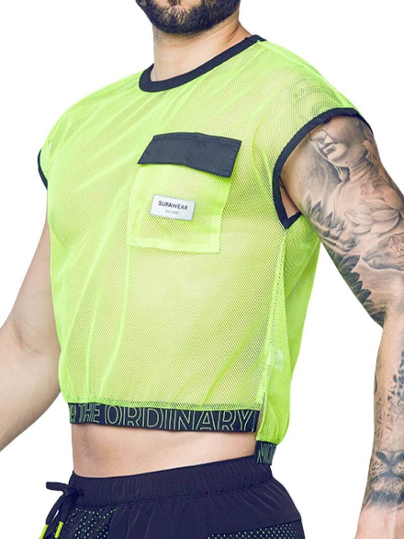 SUPAWEAR Neon Mesh Cropped Tank Top - Image 6