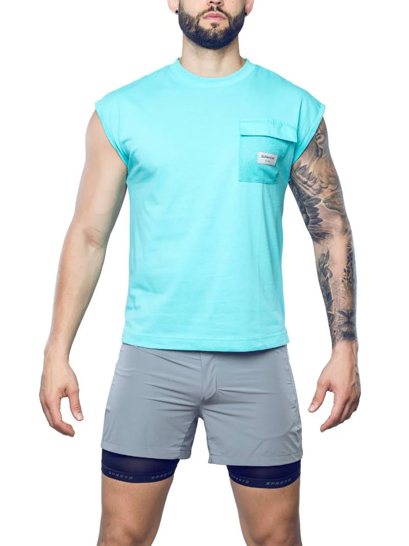SUPAWEAR Wide-Cut Tank, Turquoise - Image 3