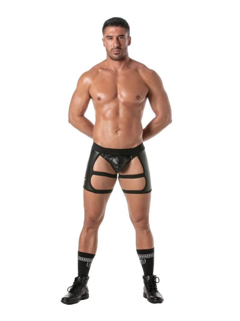 TOF Paris Kinky Leather Look Shorty Chaps - SIZE LARGE - Image 3